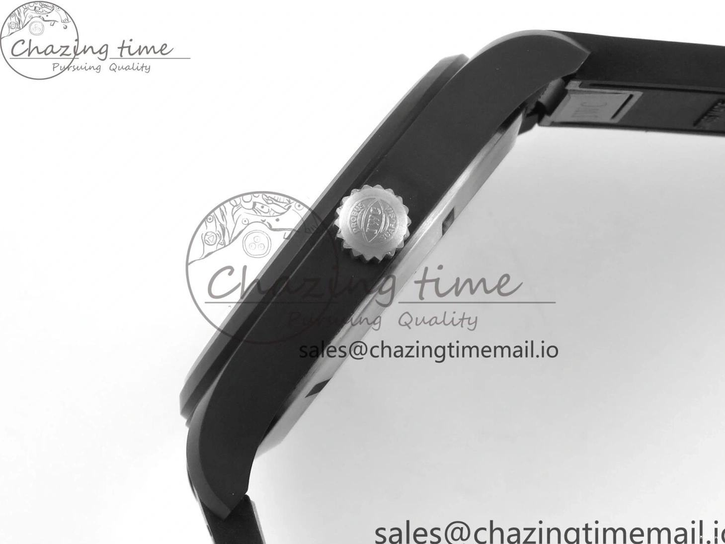 MIROTIME 0203 Pilot Top Gun IW326901 M+F 1:1 Best Edition Black Dial on Black Rubber Strap A SportInspired 6999